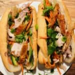 Vietnamese Crispy pork bahn mi rolls