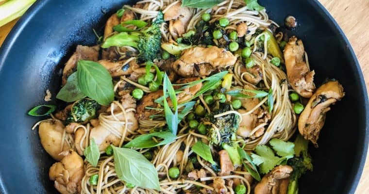 Chicken and Broccoli Stir fry with Soba Noodles