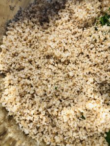 Bulgur after It has been soaked