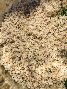 Bulgur after It has been soaked