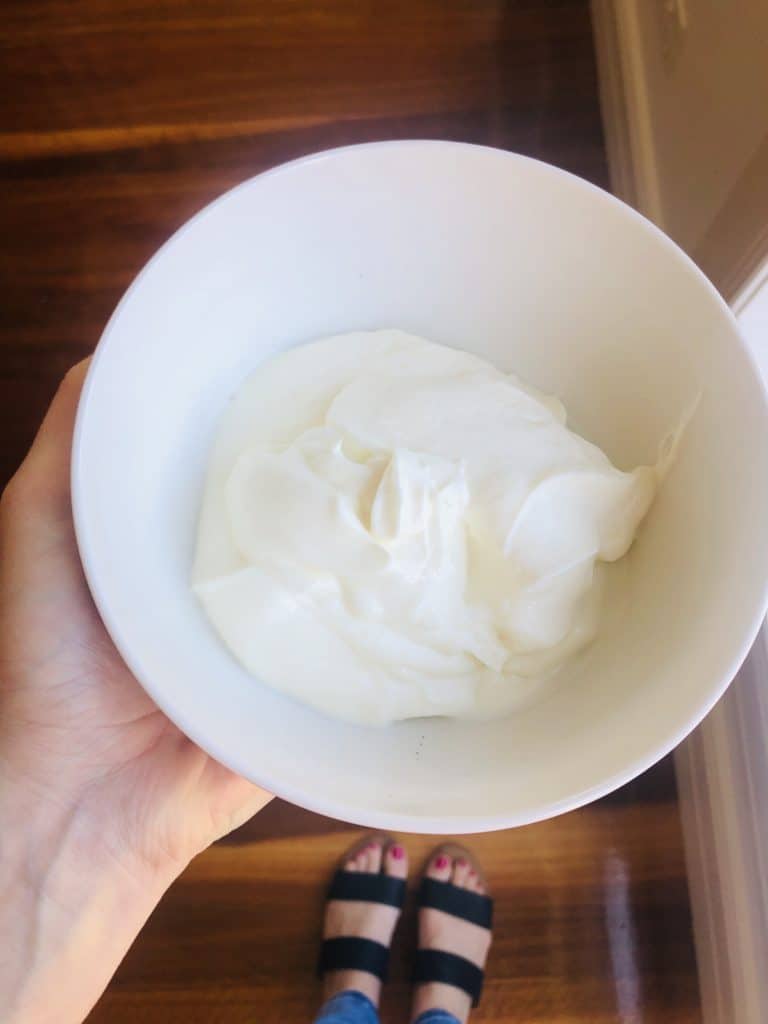 fresh Greek style yoghurt