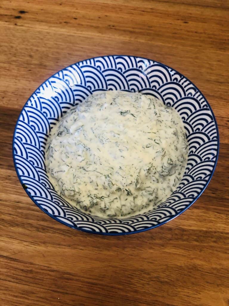 Tzatziki Dip fresh and healthy packed with herbs and cucumber