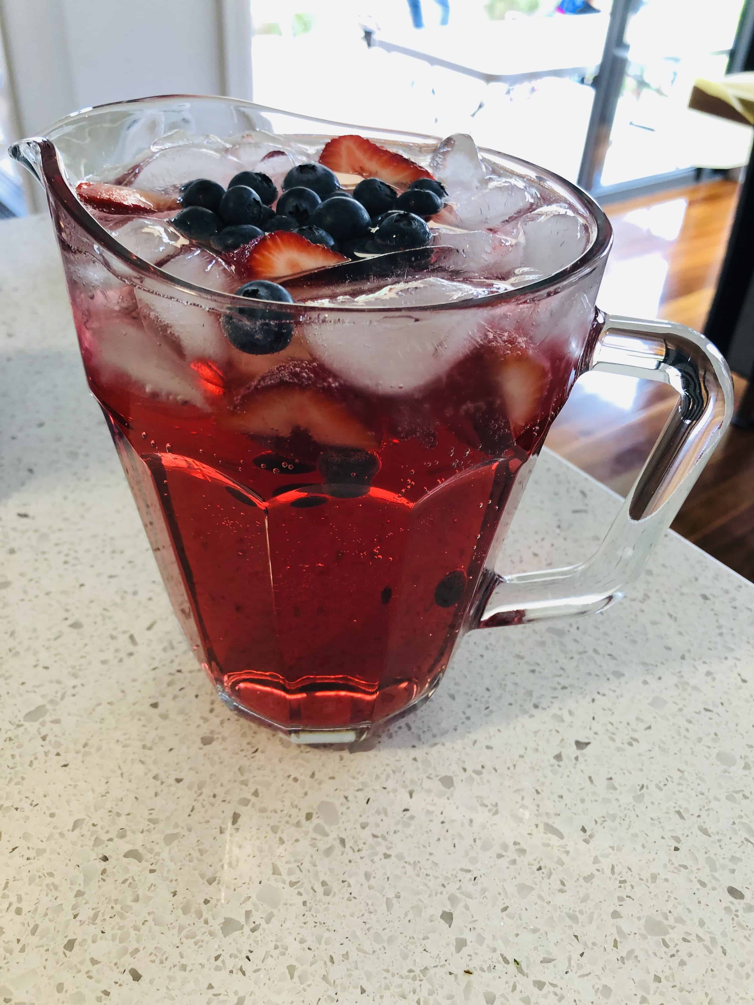 Refreshing berry Punch with Prosecco.