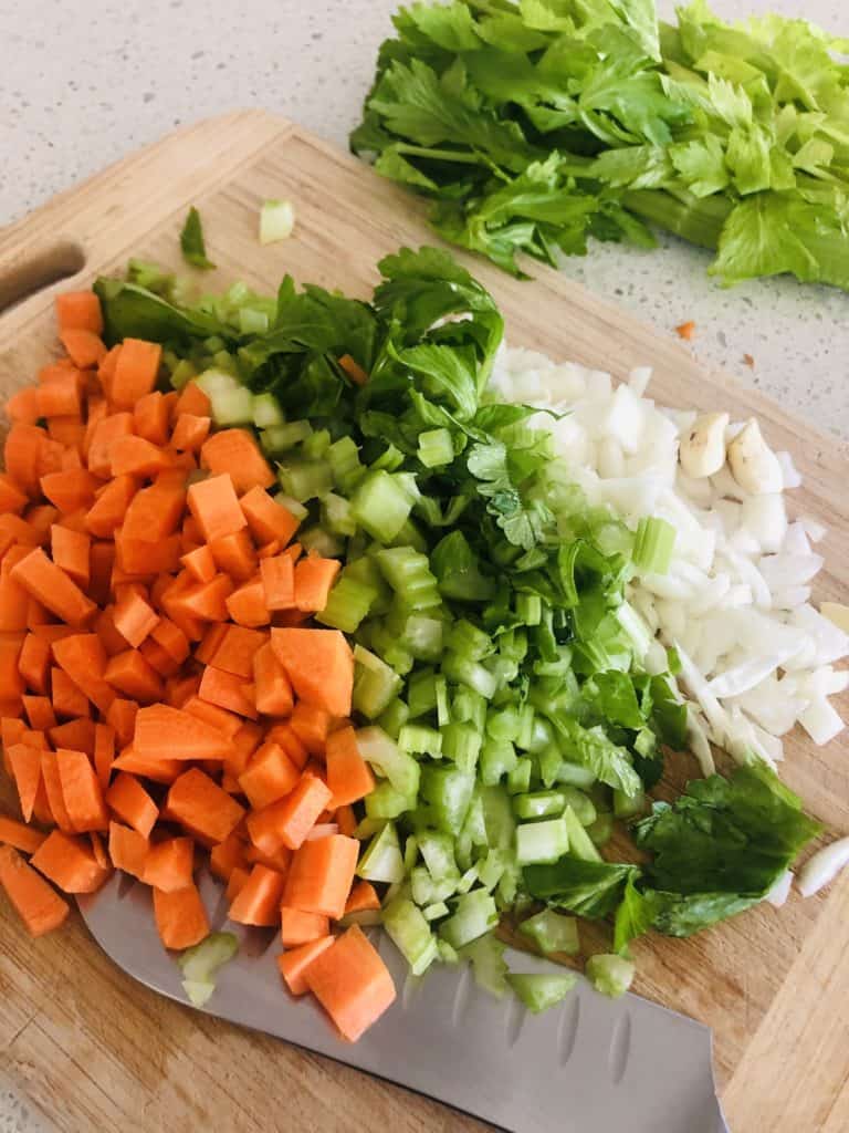 fresh vegetables for pumpkin soup 