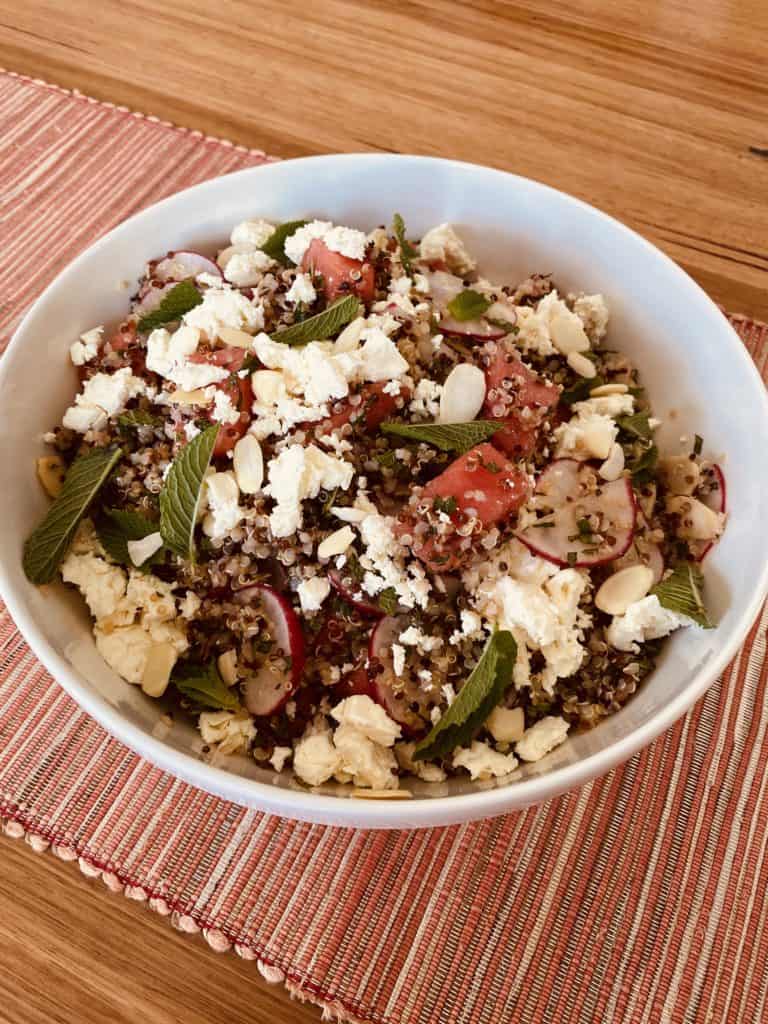 Watermelon and quinoa salad 