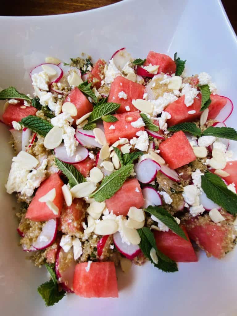 Refreshing watermelon salad