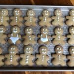 tray of freshly baked gingerbread cookies