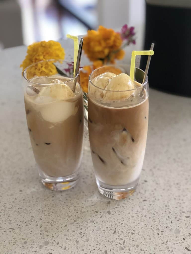 Refreshing iced coffee