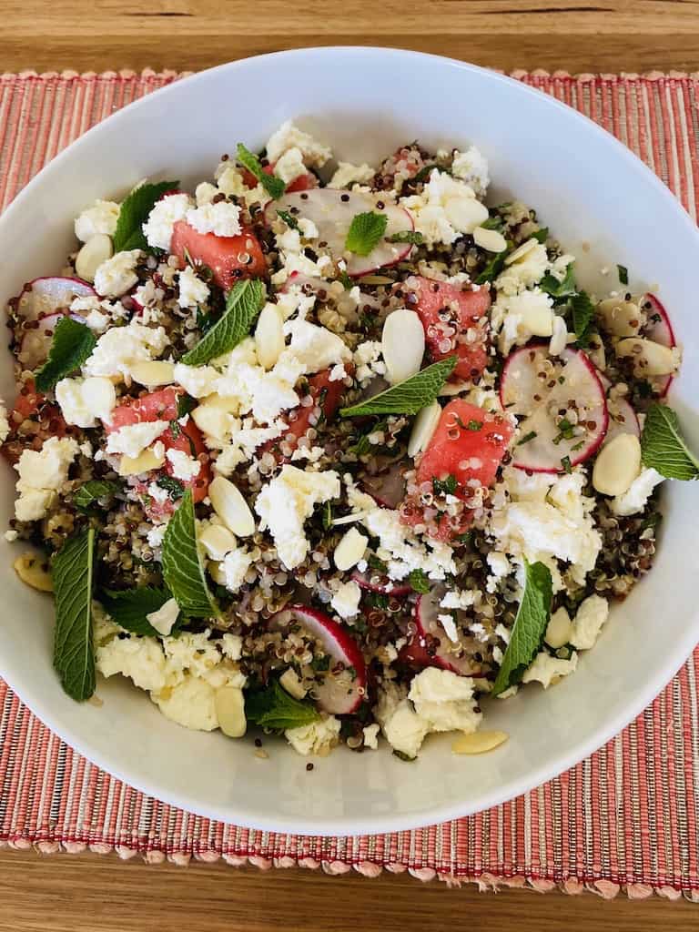 Refreshing watermelon salad 