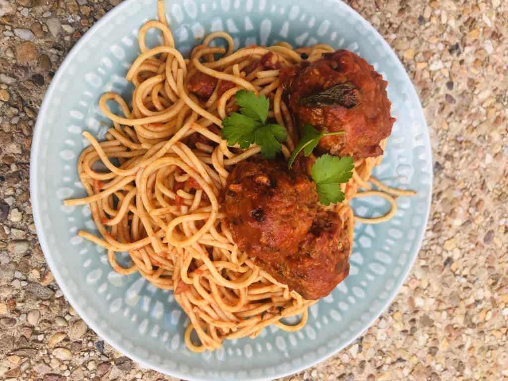 Classic spaghetti and meatballs