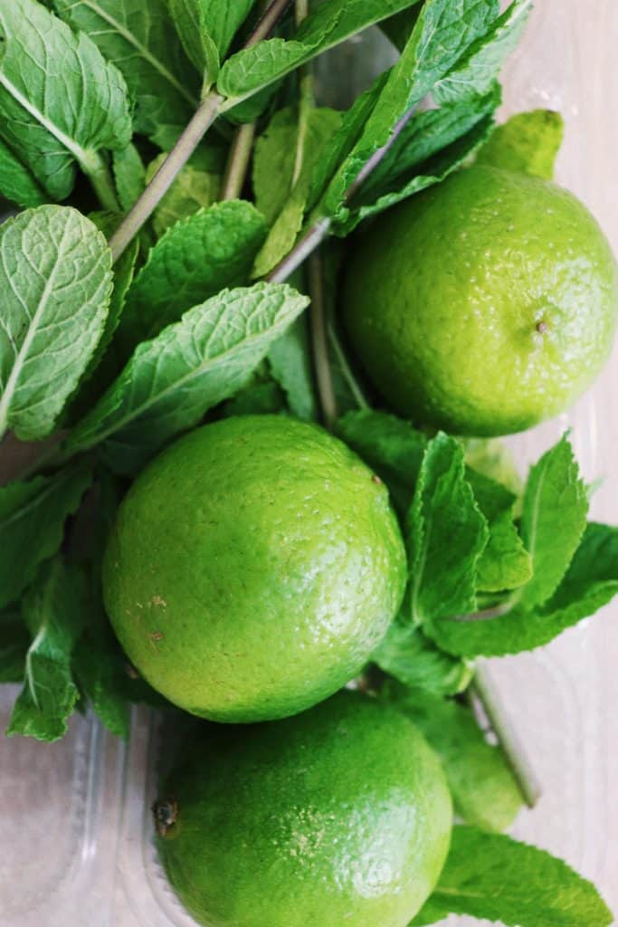 fresh mint and lime 