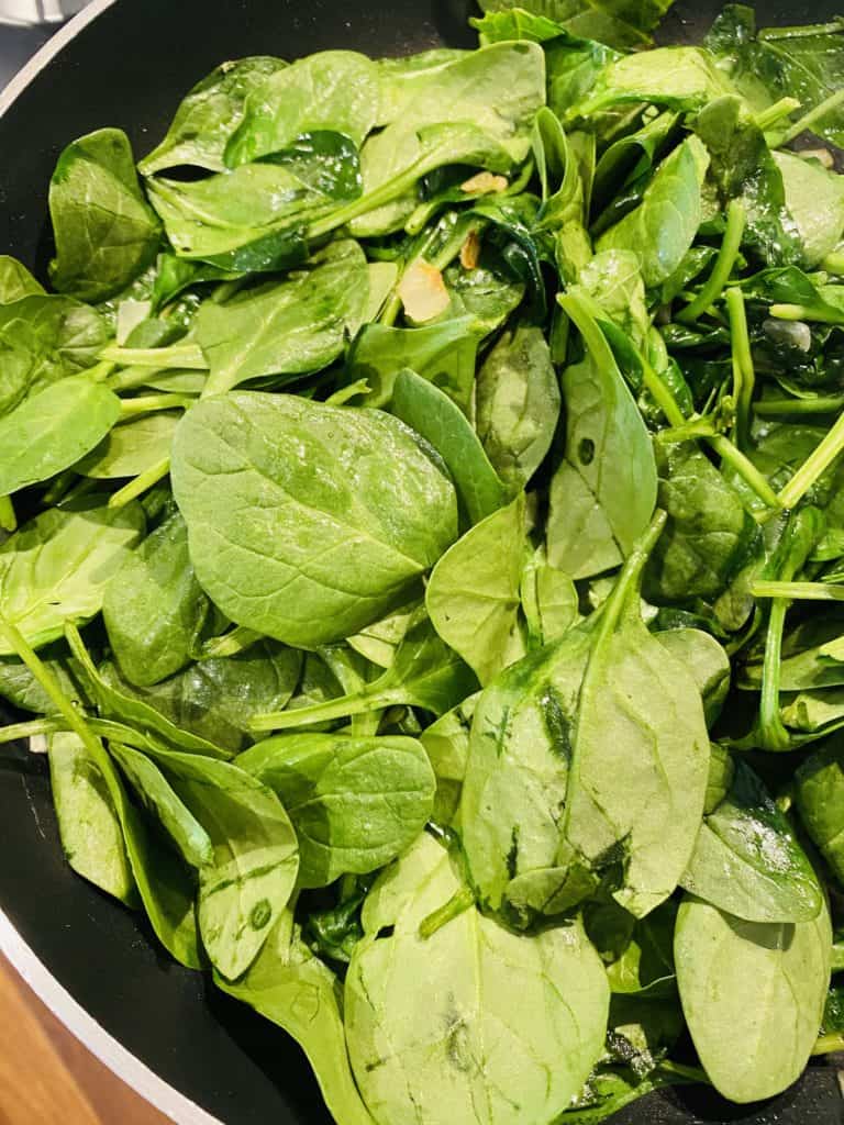 Vibrant green spinach 