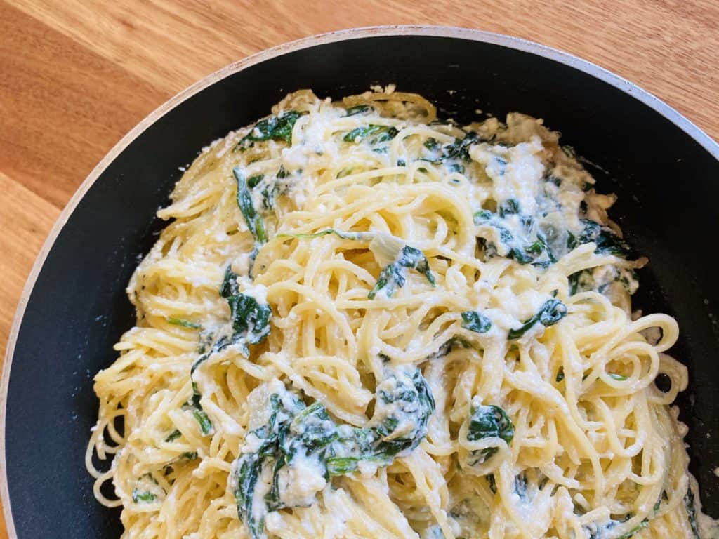 Creamy Spinach & Ricotta pasta