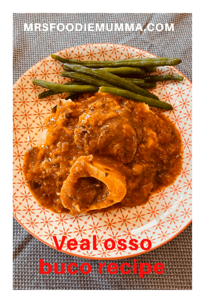 Veal osso buco with creamy polenta and green beans 