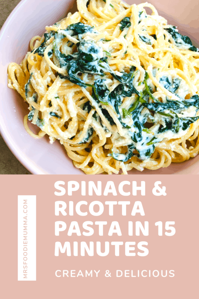 Creamy spinach and ricotta pasta 