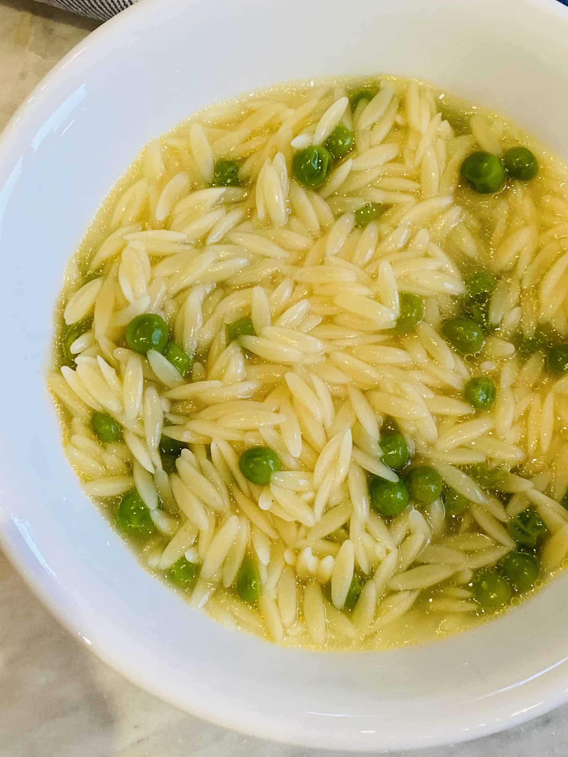 Italian Pastina with Peas