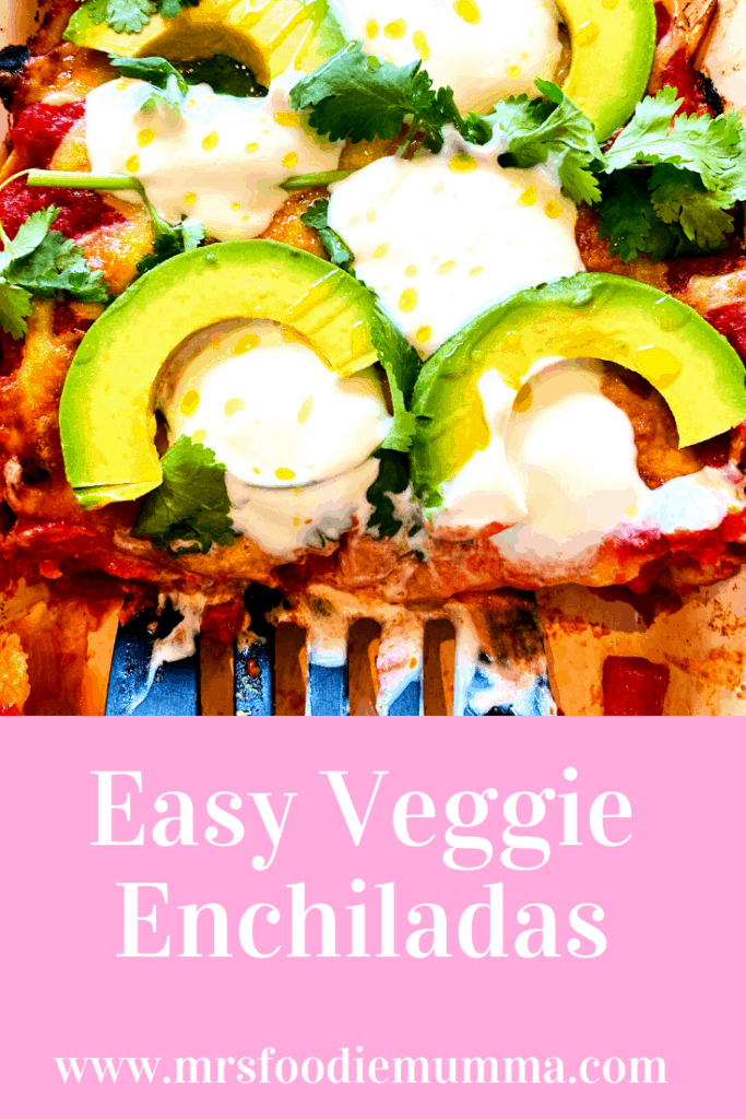 Delicious vegetarian Mexican enchiladas 