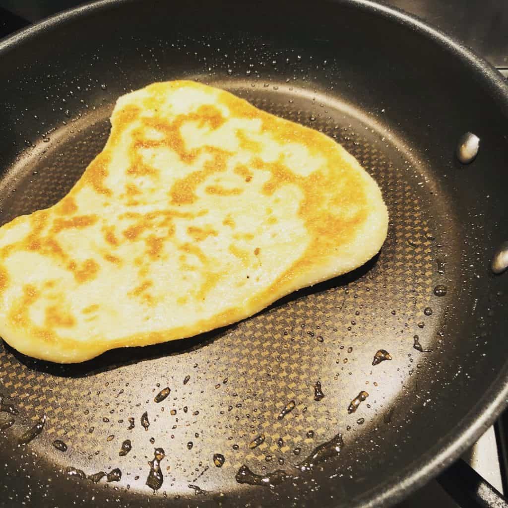 Cooking flatbreads in a pan is very easy