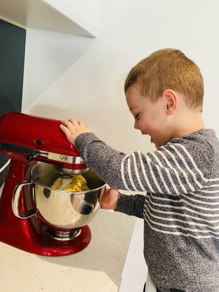 My toddler getting excited over baking 