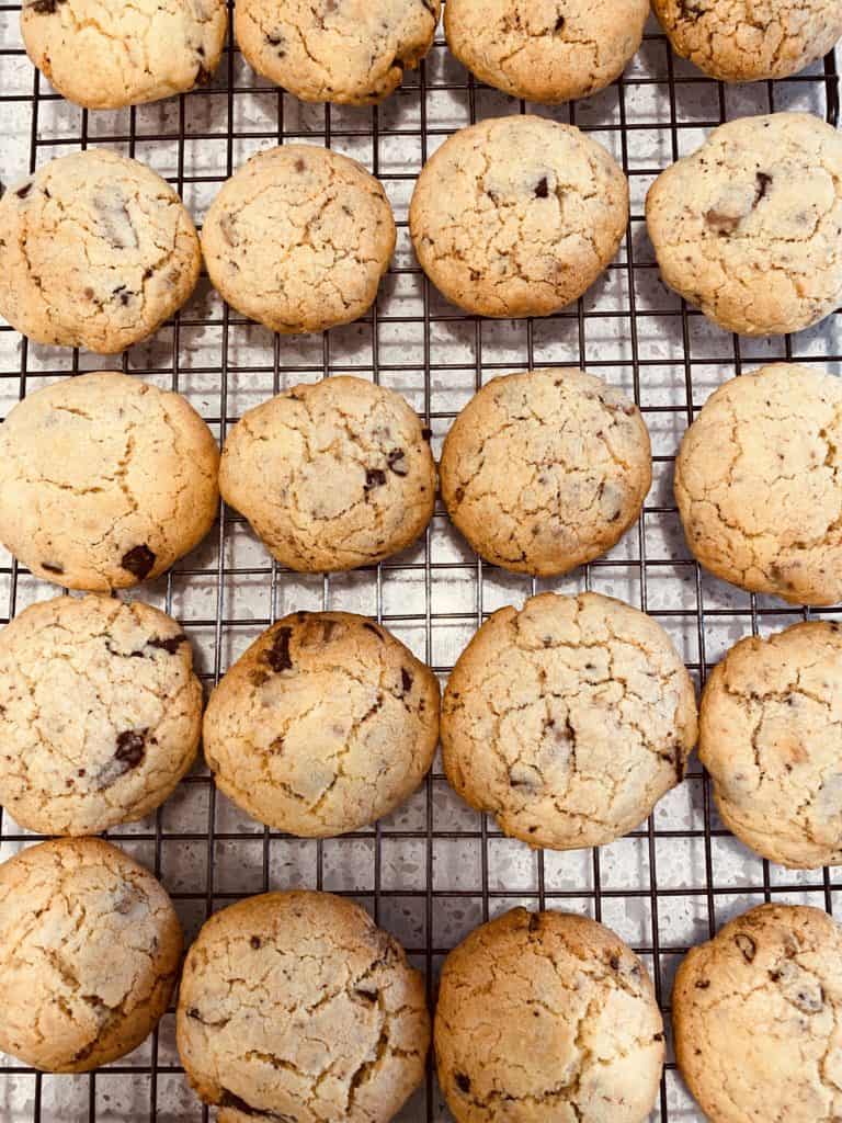 Chocolate chunk and oat cookies