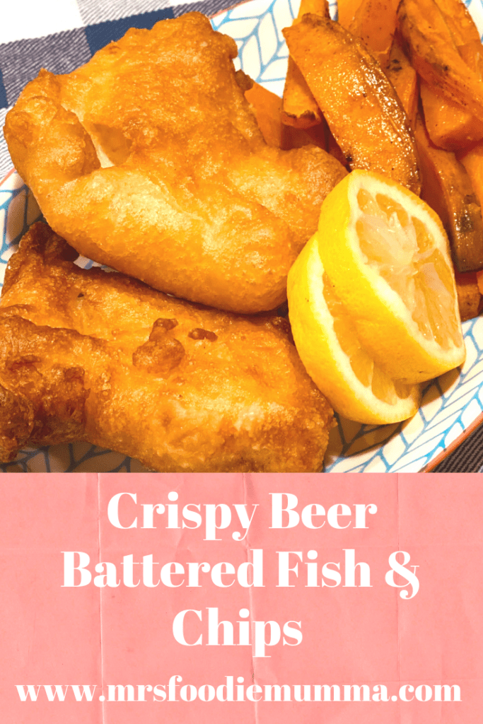 Easy recipe for crispy beer battered fish and chips. #fishandchips #flake #friedfish #beerbatter #beerbatteredfishandchips #seafood #fakeaway 
