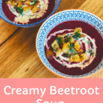 Beetroot soup with cream