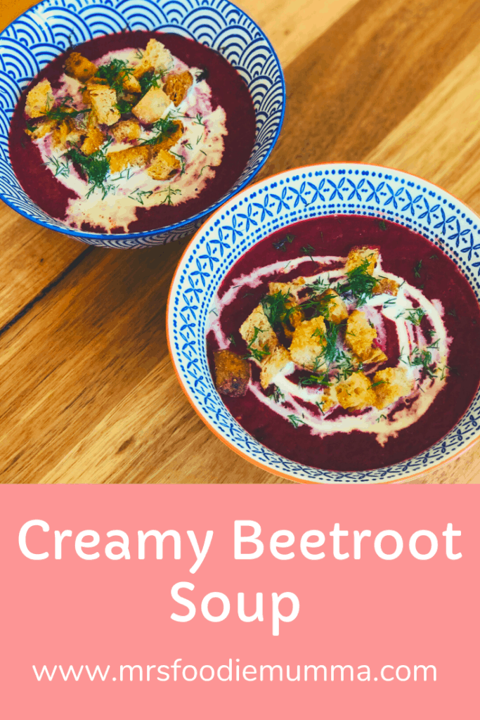 Beetroot soup with cream