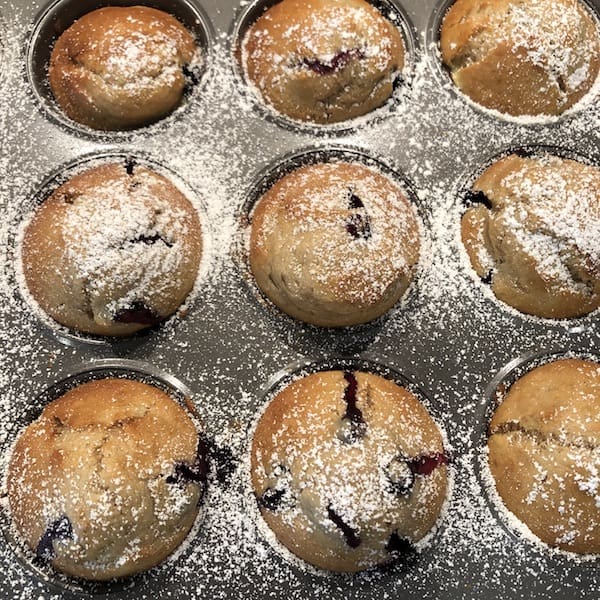 Blueberry and banana muffins