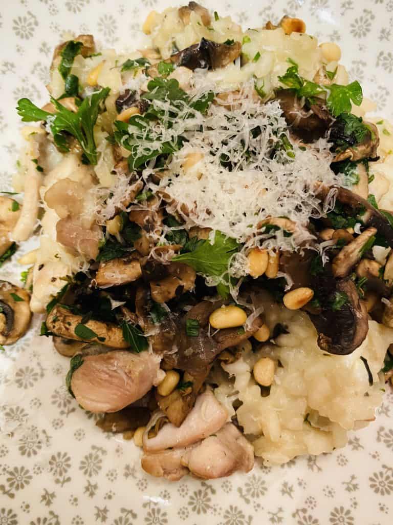 Chicken and mushroom risotto