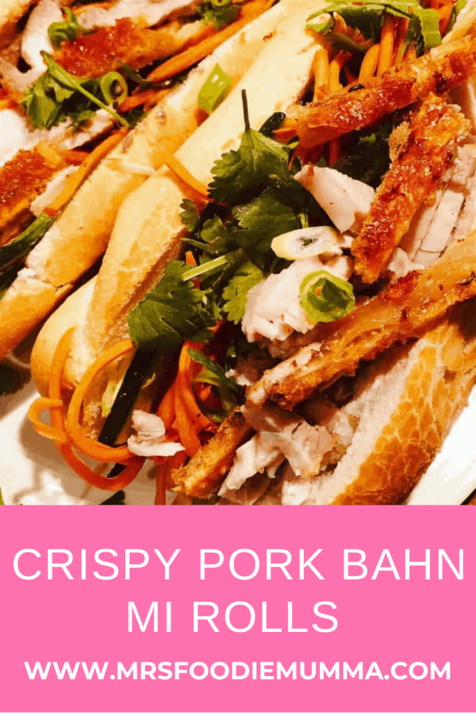 crispy pork bahn mi rolls