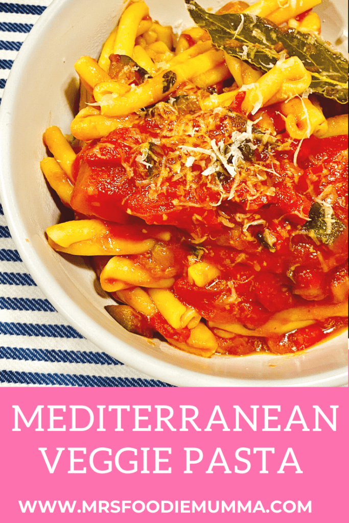 Mediterranean veggie pasta