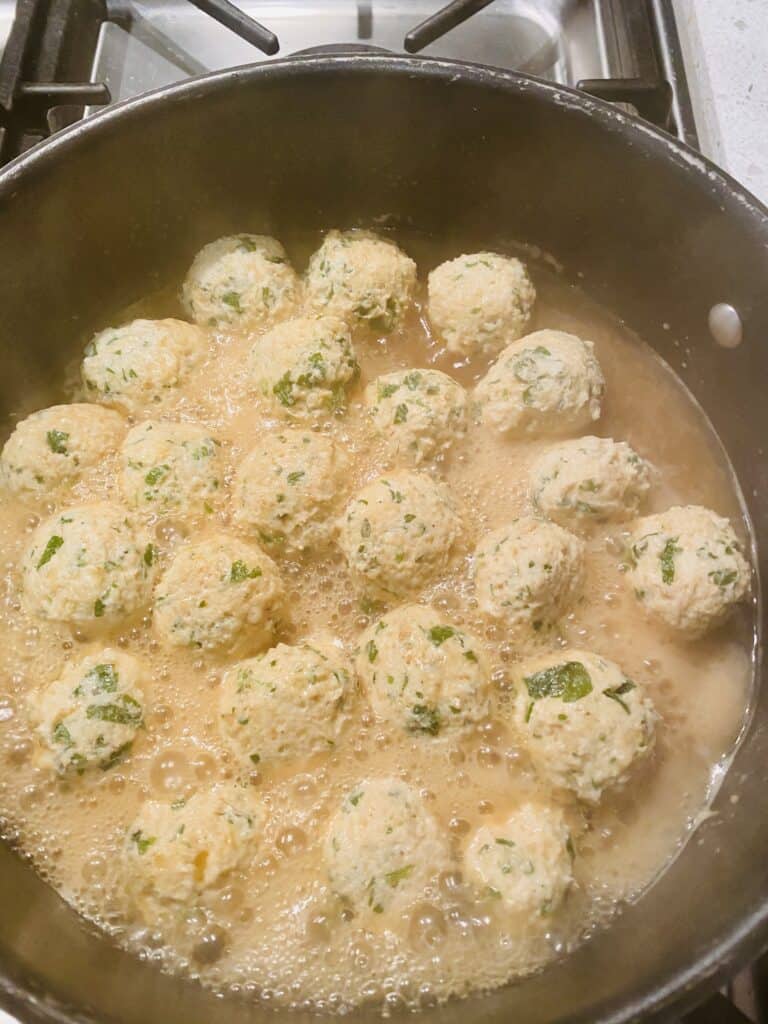 chicken meatballs with orzo 