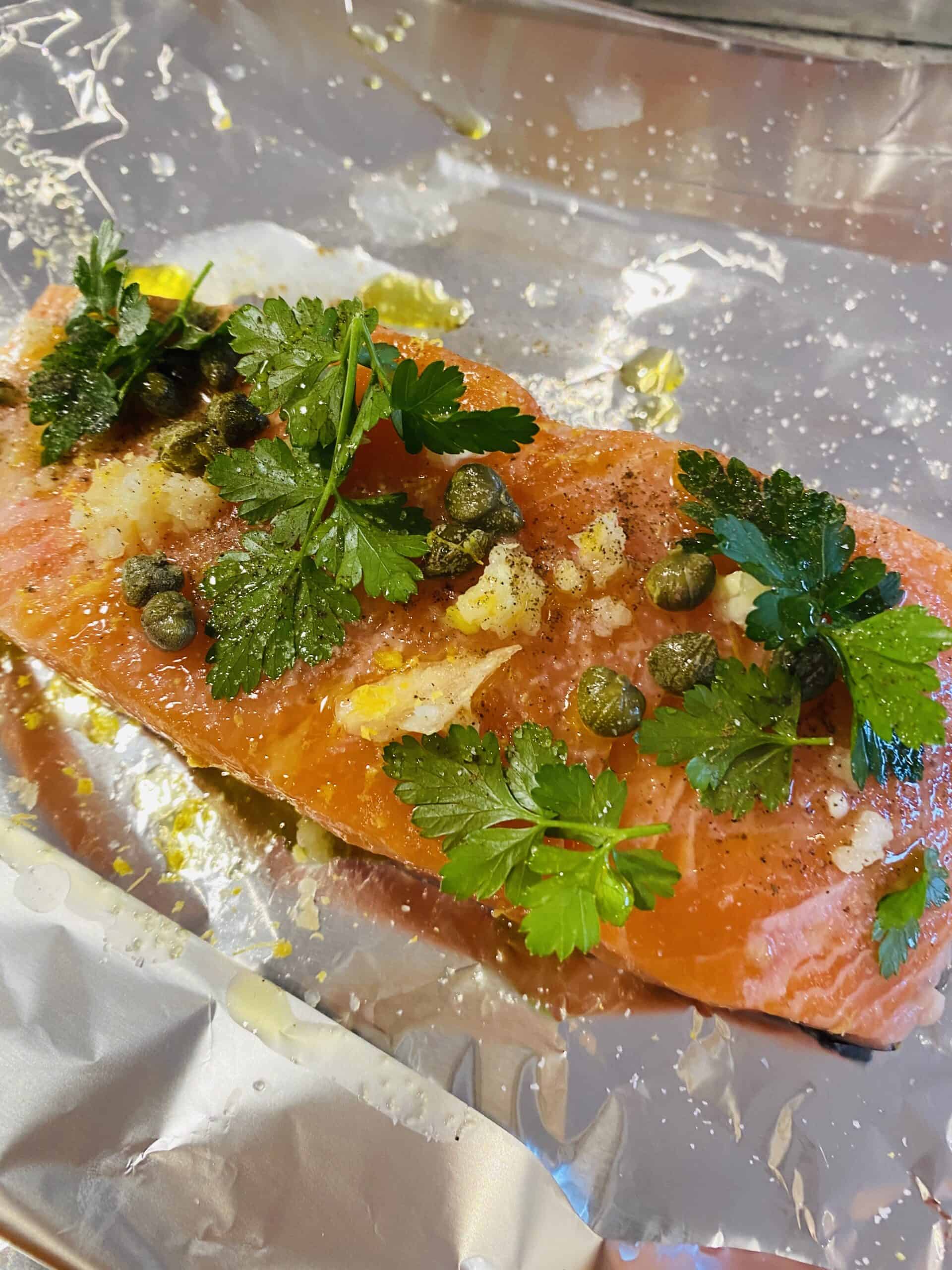 Oven Baked salmon - Mrsfoodiemumma - Seafood
