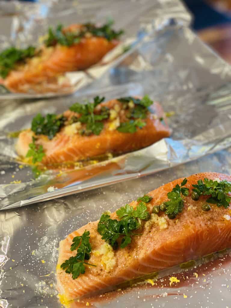 baked salmon fillets