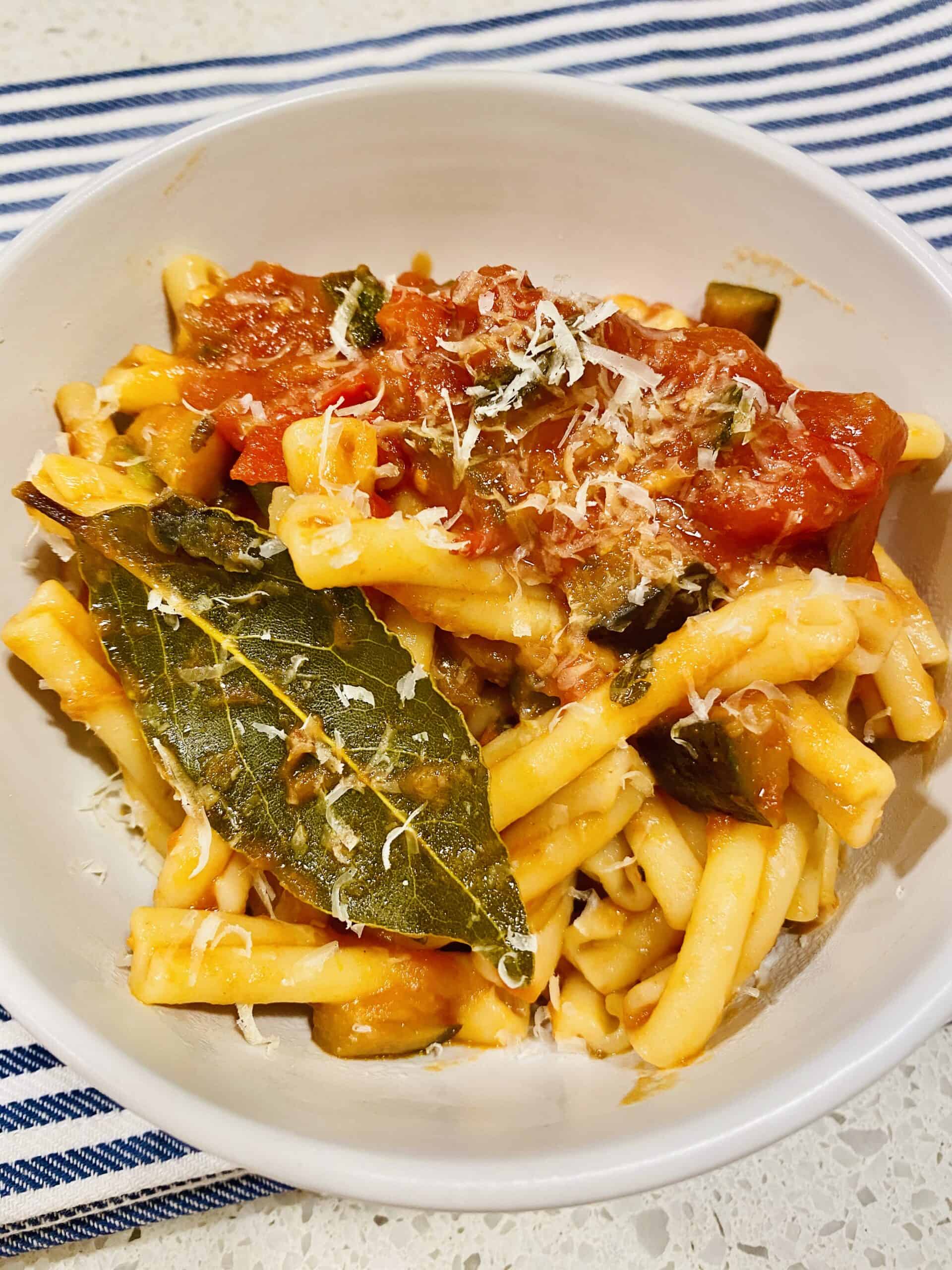 pasta with Mediterranean vegetables