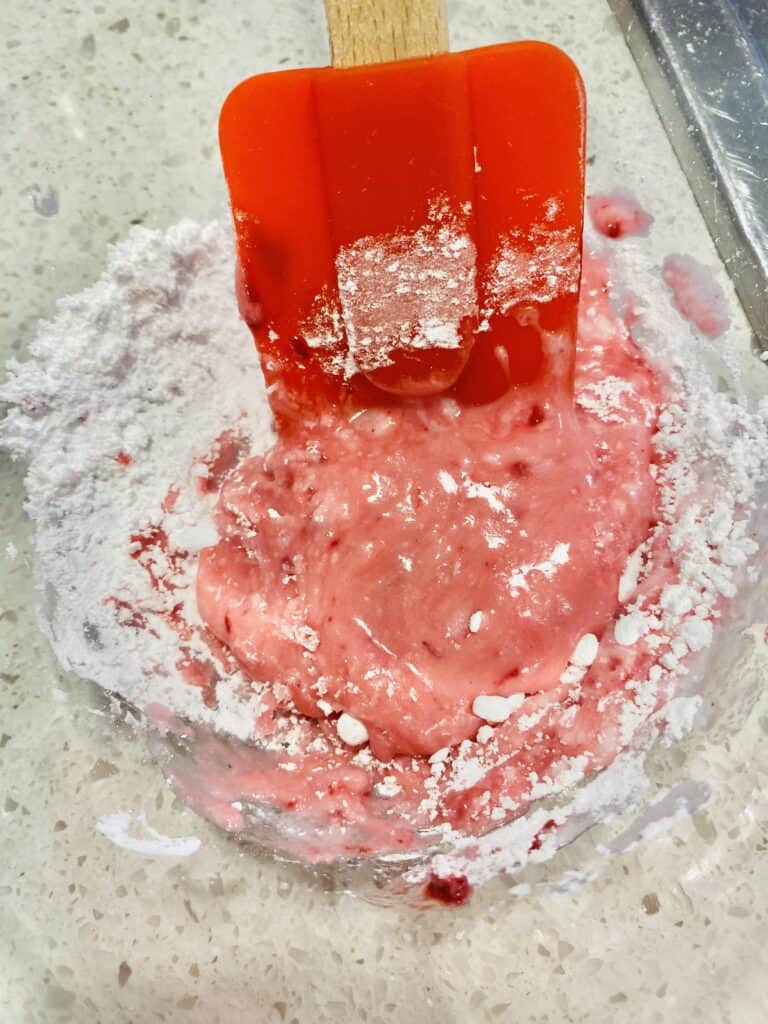 Raspberry icing