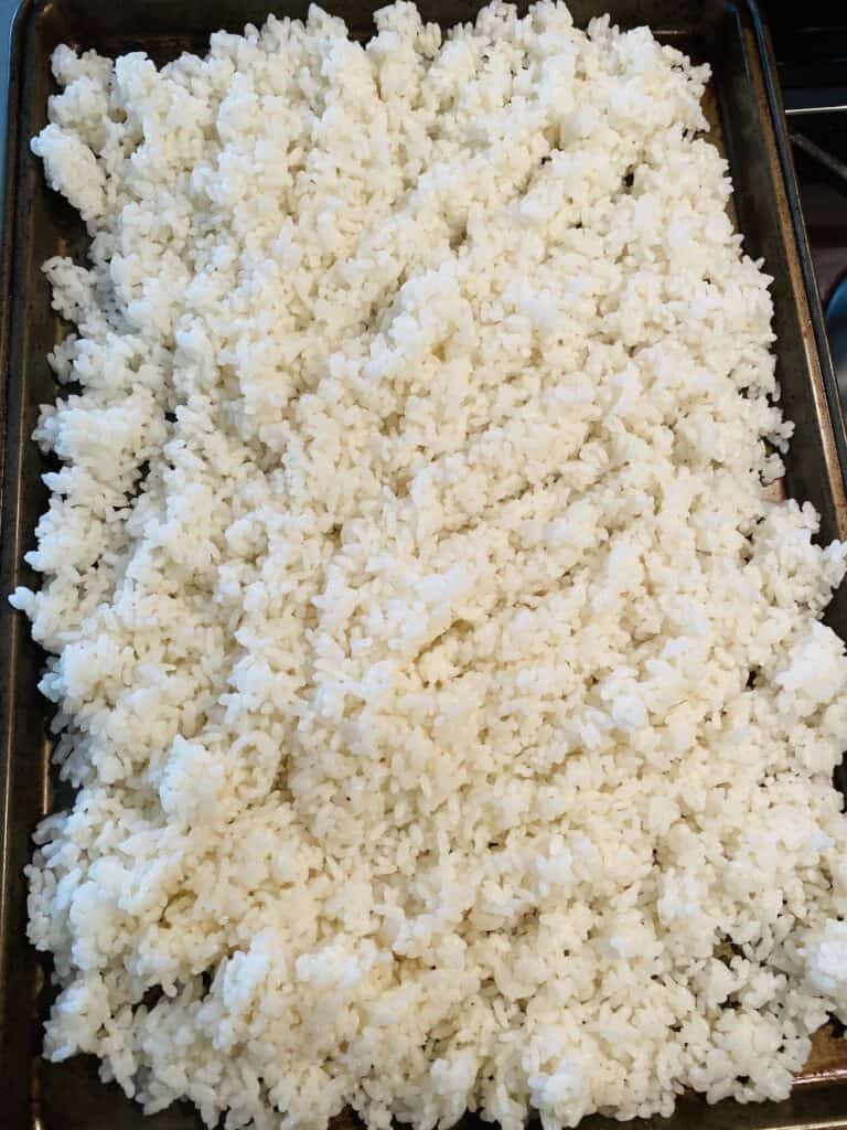 Cooked sushi rice