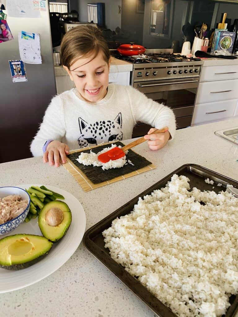 Making sushi at home