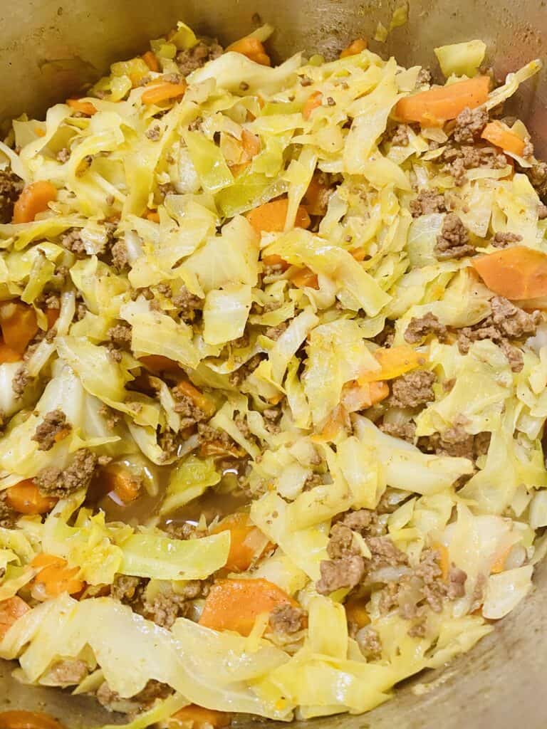 curried beef and cabbage 