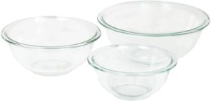 Glass mixing bowls 