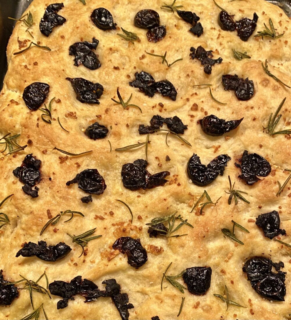 Homemade focaccia bread