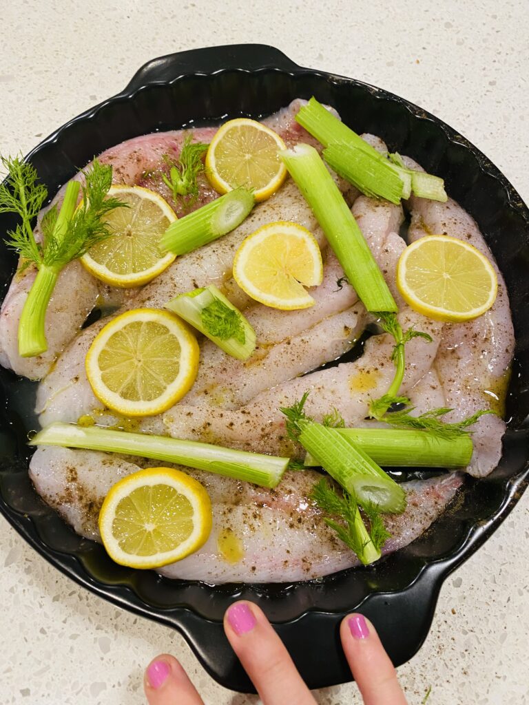 tray baked fish