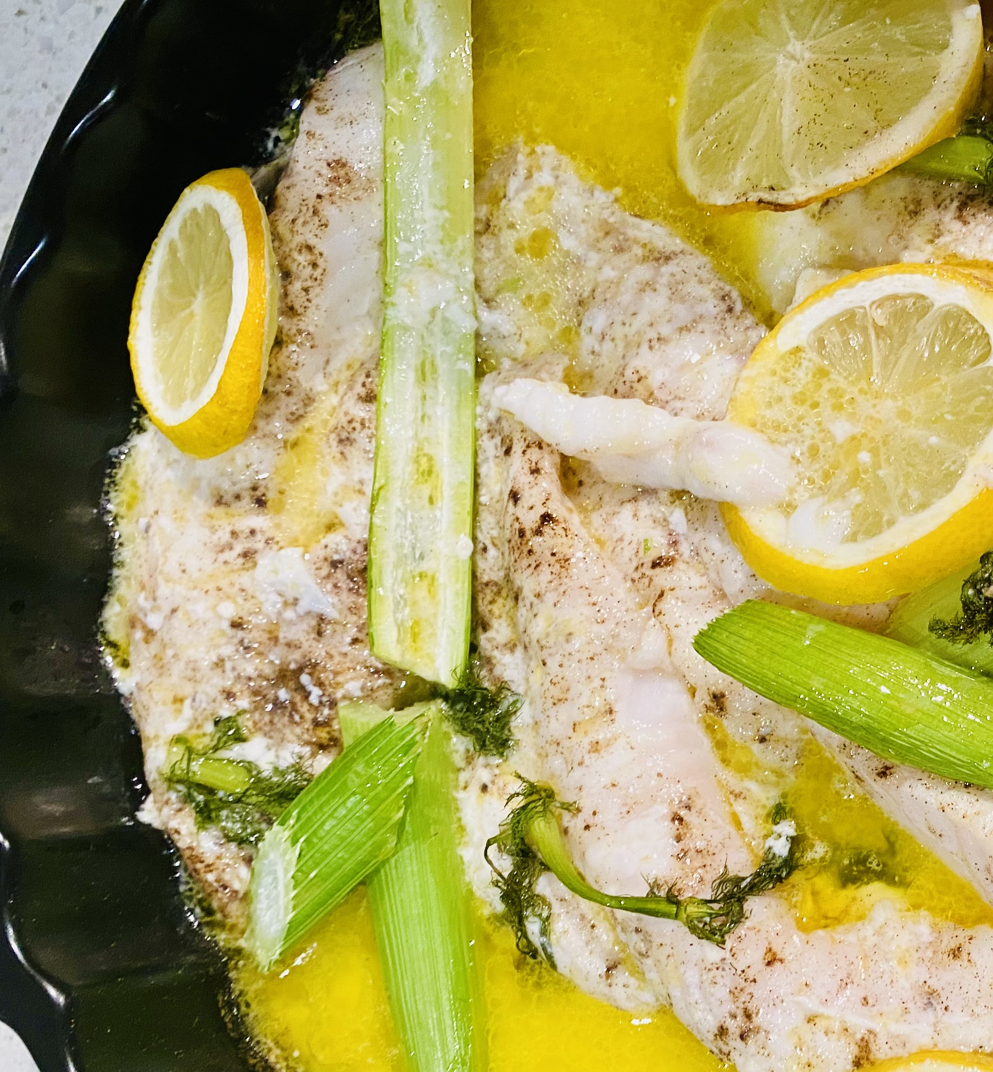 One pan oven baked fish