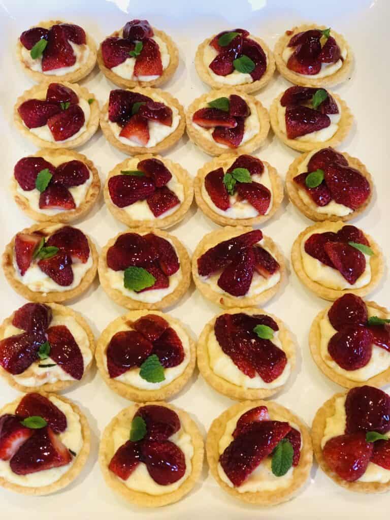 Homemade mini custard tarts 